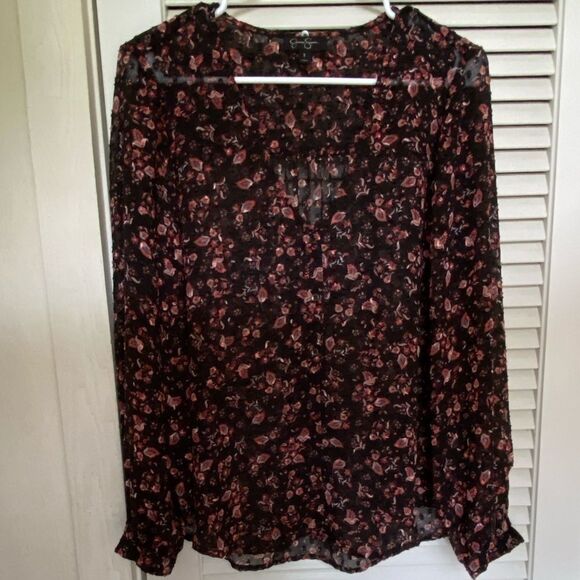 Jessica simpson Swiss dot semi sheer‎ blouse - Picture 8 of 8